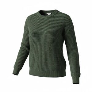 Time and Tru Olive Crew Neck Sweater